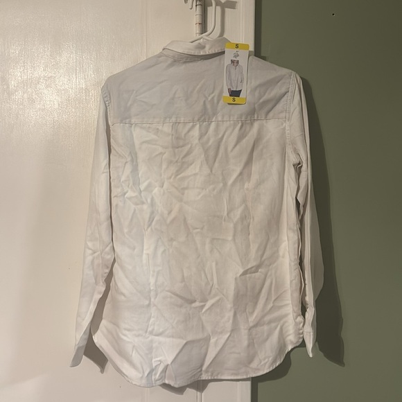 Women's Jachs Girlfriend Super Soft Feel Light Flannel Shirt White Size Small - Picture 3 of 10